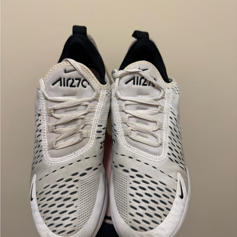 Nike Air Max 270 White and Black Running Shoes